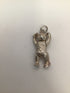 Vintage SET Articulated Teddy Bear Pendant and Earrings